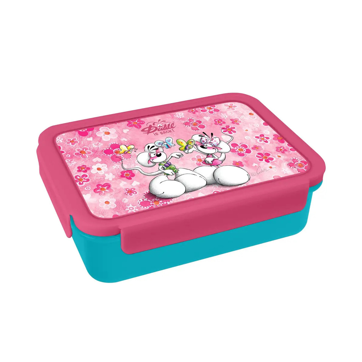 Diddl Lunchbox, PP, ca. 800 ml, mit Fächern, blau