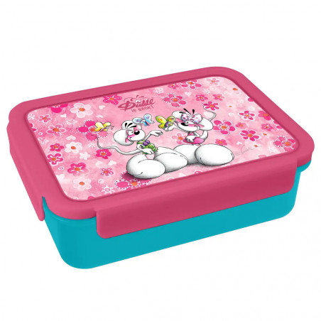 Diddl Lunchbox, PP, ca. 800 ml, mit Fächern, blau