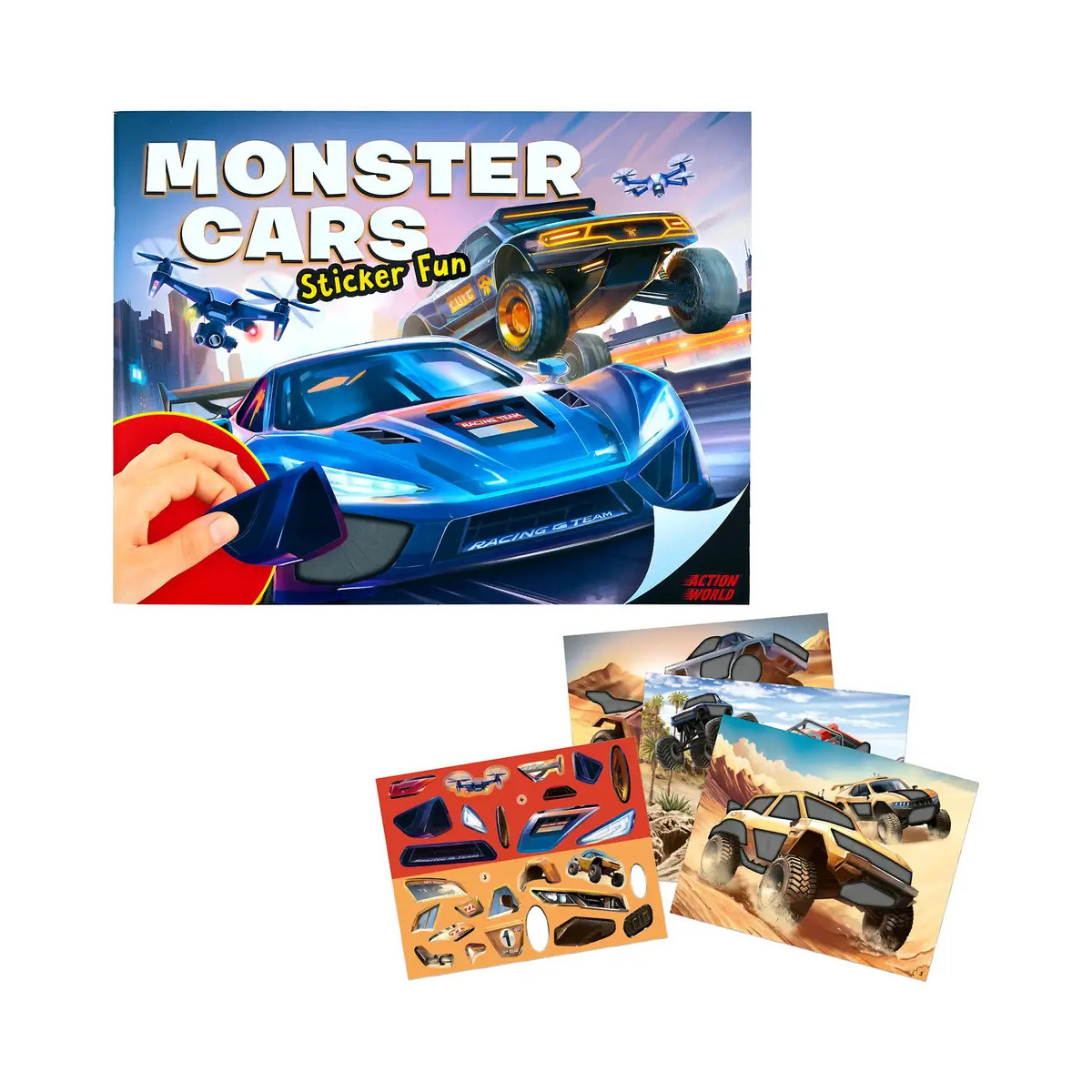 Action World Monster Cars Stic