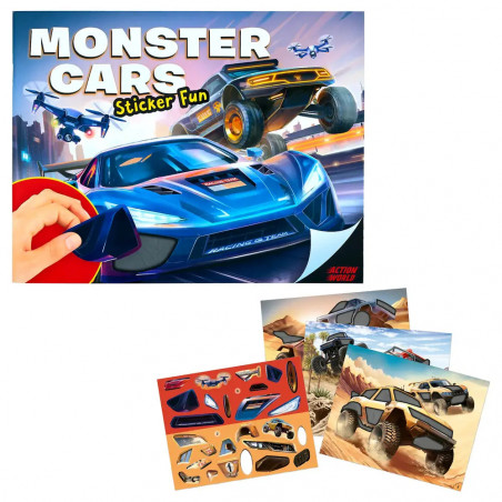 Action World Monster Cars Stic