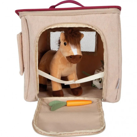 Spielset Pferd mit Stall und Zubehör in der Tasche