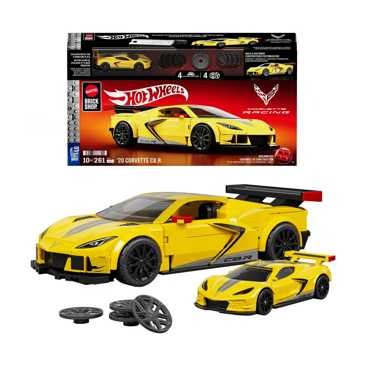 Mattel Brick Shop Hot Wheels Speed Corvette