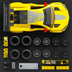 Mattel Brick Shop Hot Wheels Speed Corvette