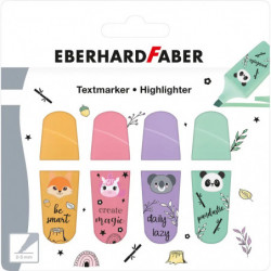 EBERHARD FABER Textmarker Mini Animal pastell 4 Farben 4 Stü