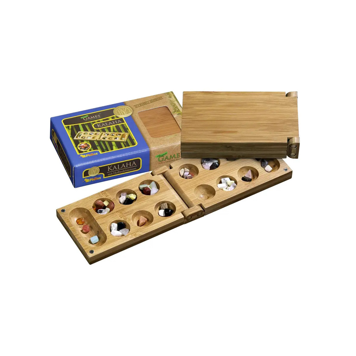 Philos - Reise-Klapp-Kalaha, Bambus