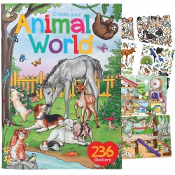 Depesche - Create your Animal World Malbuch mit Stickern