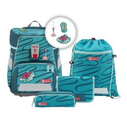 SPACE Schulranzen-Set Happy Turtle, 5-teilig