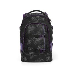 satch pack - black, purple, reflective - Ninja Hibiscus satch pack - black, purple, reflective - Ninja Hibiscus