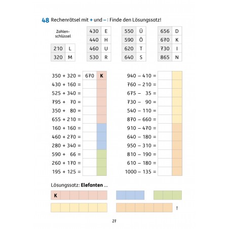 Hauschka Verlag - Mathe trainieren 3. Klasse, A5- Heft