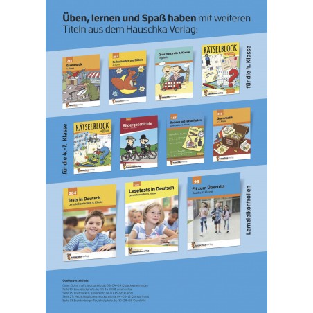 Hauschka Verlag - Tests in Mathe - Lernzielkontrollen 4. Klasse, A4- Heft