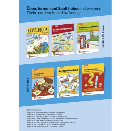Hauschka Verlag - Rechnen und Textaufgaben - Realschule 5. Klasse, A5- Heft