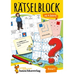 Hauschka Verlag - Rätselblock ab 9 Jahre, Band 1, A5-Block