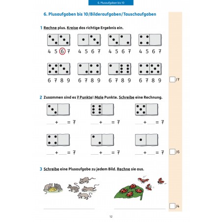 Hauschka Verlag - Tests in Mathe - Lernzielkontrollen 1. Klasse, A4- Heft