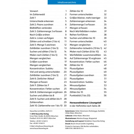 Hauschka Verlag - Vorschule: Zahlen entdecken, A5-Heft