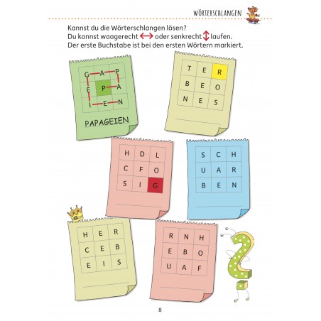 Hauschka Verlag - Rätselblock ab 8 Jahre, Band 1, A5-Block