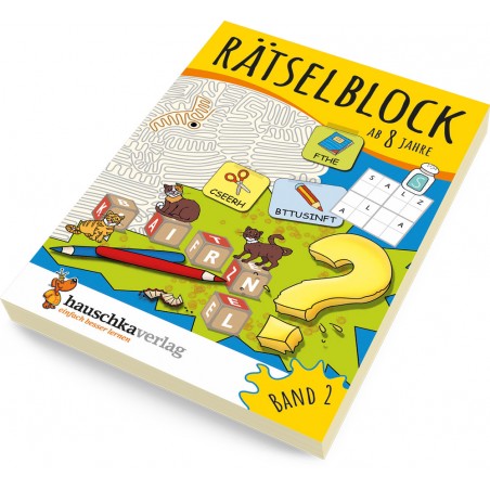 Hauschka Verlag - Rätselblock ab 8 Jahre, Band 2, A5-Block