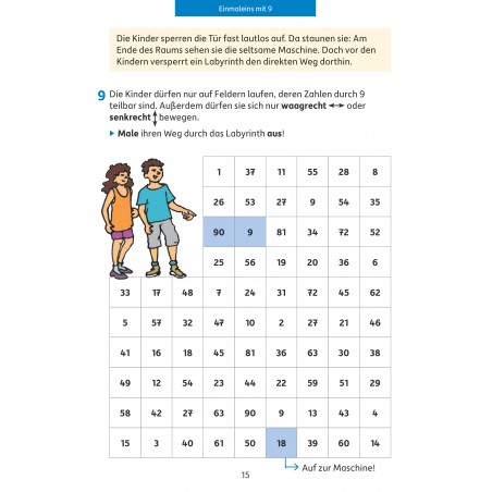 Hauschka Verlag - Mathe-Abenteuer: Im Mittelalter - 3. Klasse, A5-Heft