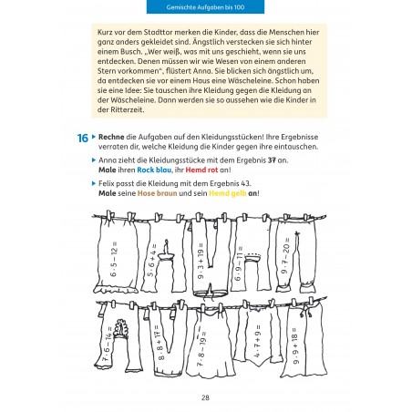 Hauschka Verlag - Mathe-Abenteuer: Im Mittelalter - 3. Klasse, A5-Heft