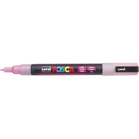 Marker UNI POSCA PC-3M Glitter rosa