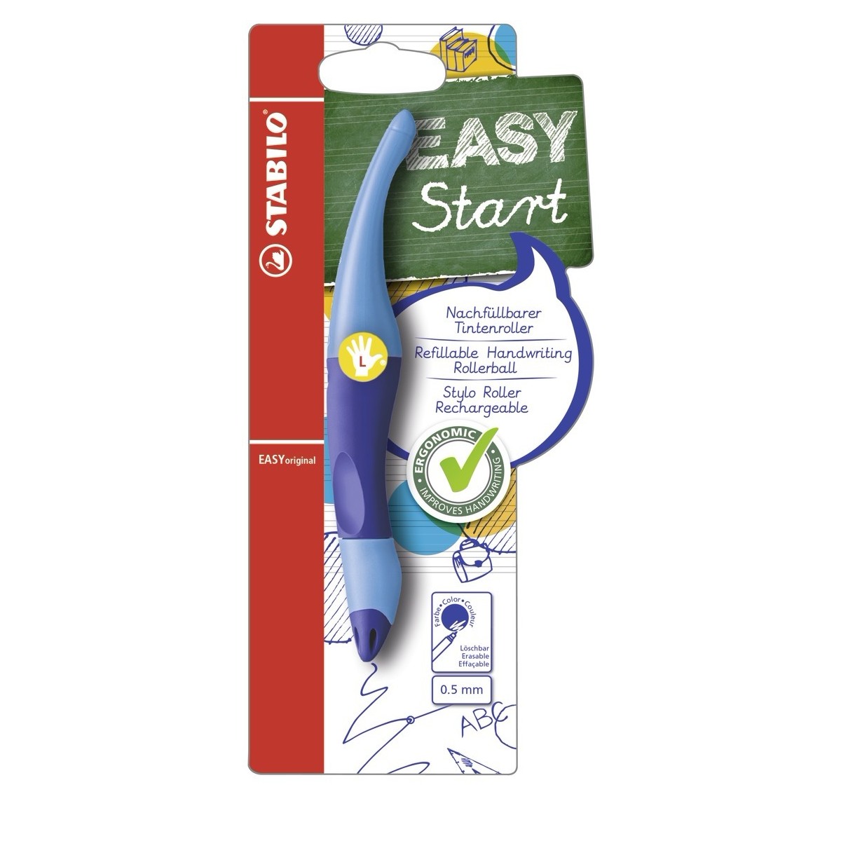 Stabilo EASYoriginal Start L hell blau/d.blau Tintenroller