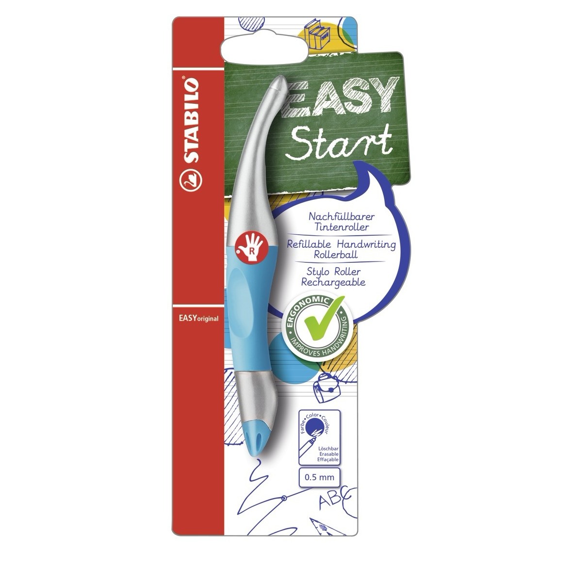 STABILO EASYoriginal Start metallic/neon blau R Blister Tintenroller