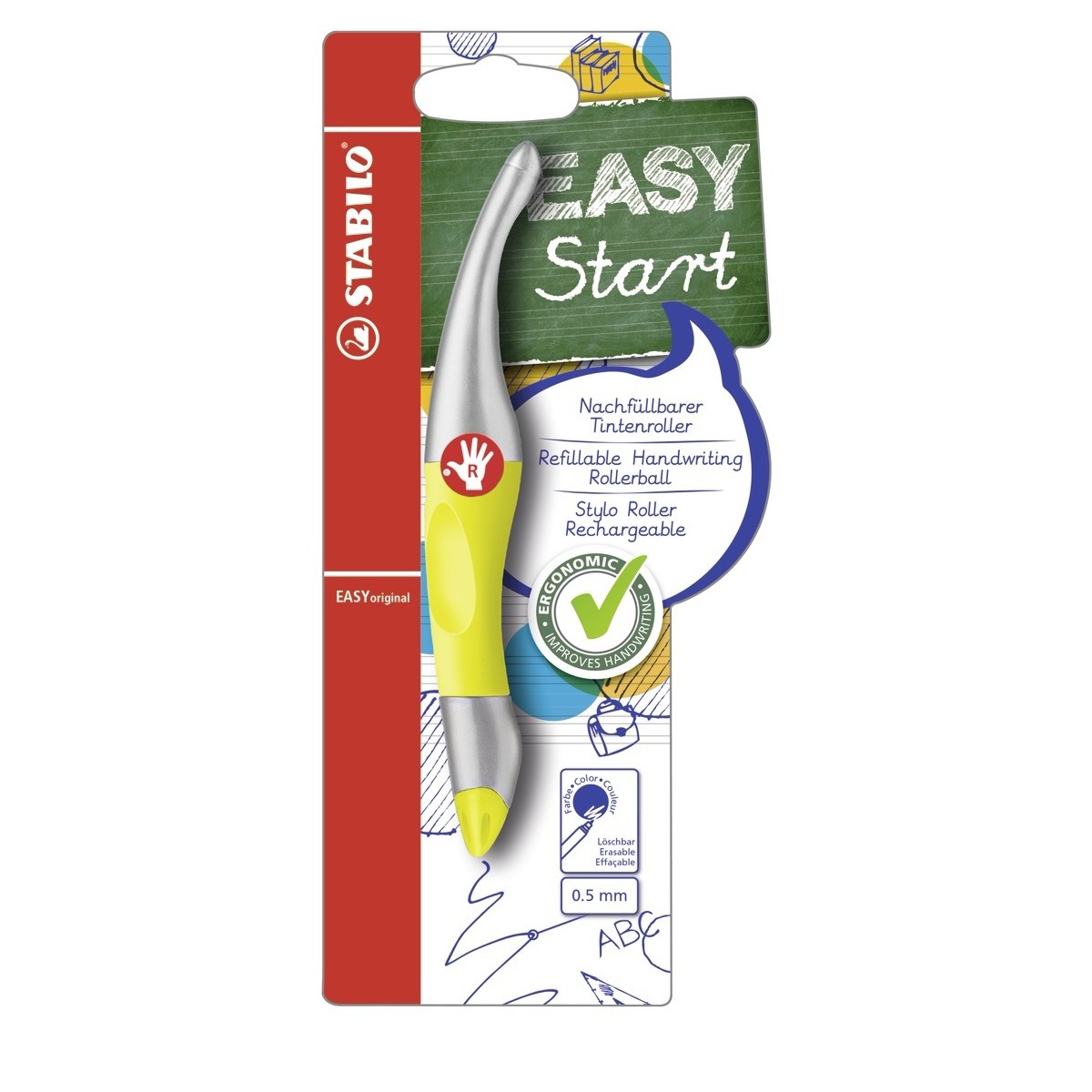 STABILO EASYoriginal Start metallic/neon gelb R Blister Tintenroller